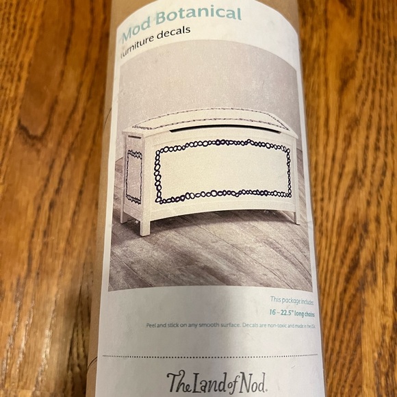 Land of Nod mod botanical blue decal stickers for furniture or other things. - Picture 2 of 3